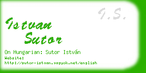 istvan sutor business card